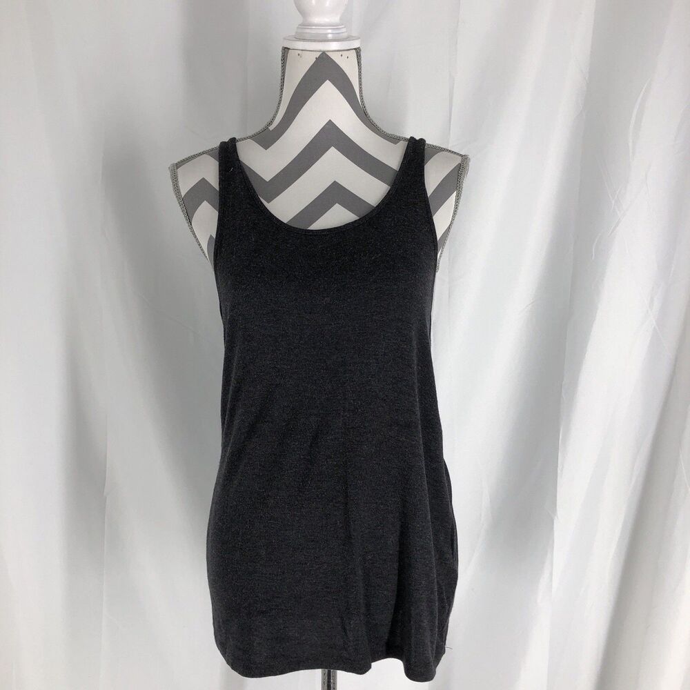 Vince Charcoal Gray Long Tunic Tank XXS